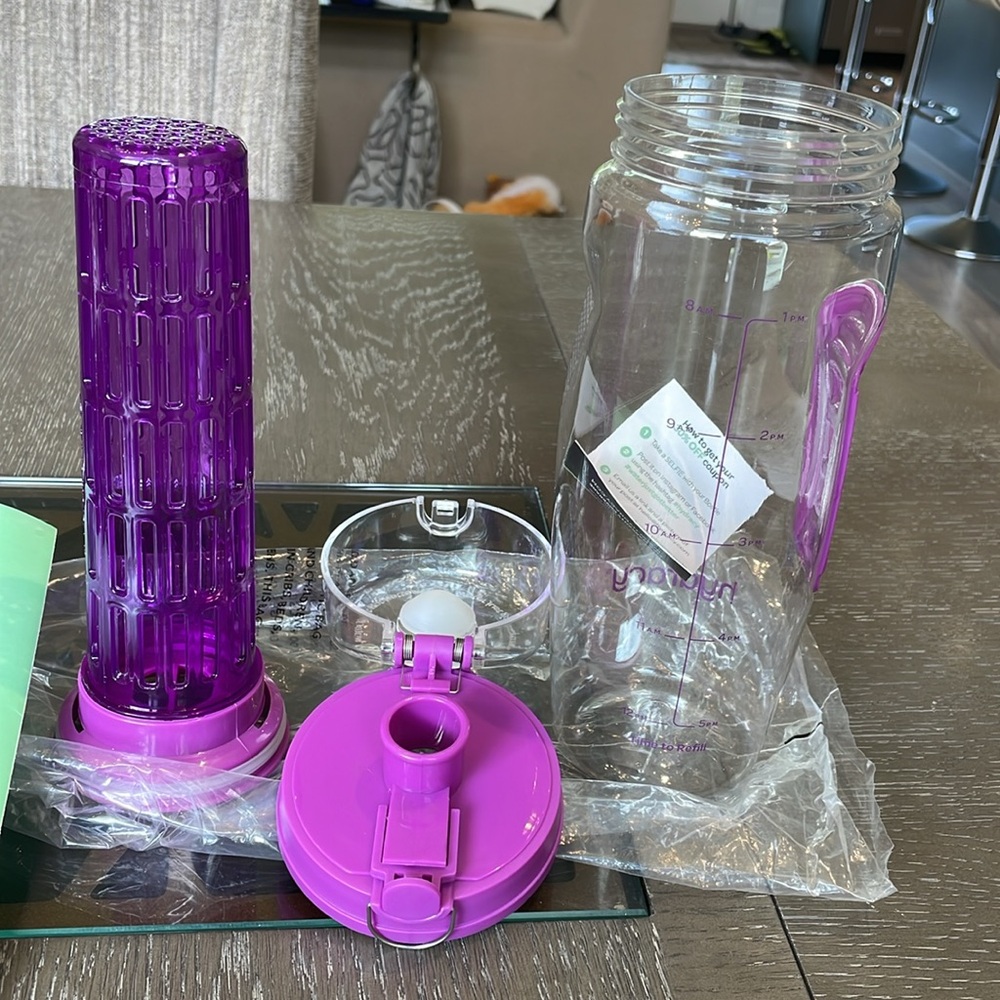 New still in bag Hydracy purple infused water bottle